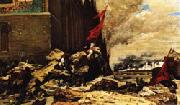 Georges Clairin The Burning of the Tuileries oil painting on canvas